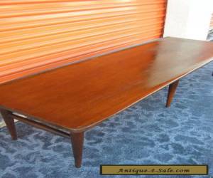 Item Mid Century Modern Vintage Bassett Surfboard Walnut Coffee Table for Sale