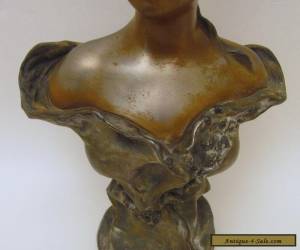 Item Beautiful Antique Art Nouveau French Female Spelter Bust Early 1900s for Sale