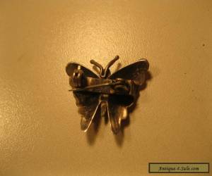 Item vintage sterling silver art deco butterfly broach pin for Sale