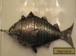 Rare Antique Solid Silver Jewish? or Chinese? Articulated Fish Box  5+ Inches  for Sale