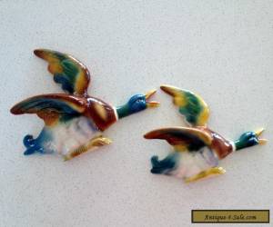 Item SET 2 FLYING DUCKS FOR MANTLE OR WALL -  A.A.C.P. -ANTIQUE / VINTAGE / ART DECO for Sale