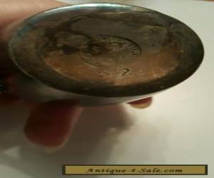 Item Old Vintage Antique Silver Plate Match Holder #52 RARE for Sale