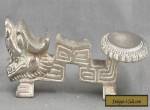 Vintage Heavy Chinese Nickel Silver Dragon Spoon Rest Circa 1950s for Sale