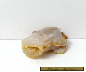 Item Antique Chinese Carved Jade Large Pendant of a Dragon for Sale