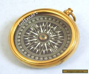 Item VINTAGE BRASS COMPASS OLD STYLE SOLID BRASS COMPASS  for Sale