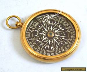 Item VINTAGE BRASS COMPASS OLD STYLE SOLID BRASS COMPASS  for Sale