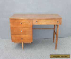 Item Unique Vintage Danish Mid Century WRITING DESK Peg Leg Four Drawers   for Sale