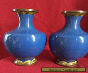 Item A pair of antique Chinese Cloisonne Vase for Sale