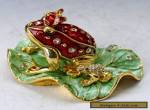  Chinese Collectable Cloisonne Inlaid Rhinestone Handwork Frog Statue for Sale