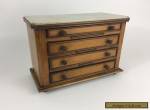 Antique 19th c. Pine & Marble Top Miniature French Chest for Sale