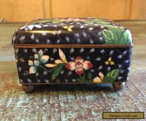 Item Beautiful Chinese Antique Flowers Enamel Cloisonne Box Black China for Sale