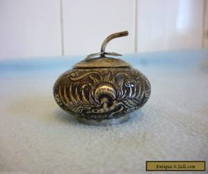 Item Vintage Chinese Silver Tone Dragon And Pheonix Lidded Box for Sale