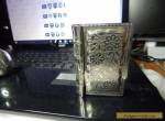  antique solid silver book shaped box for Sale