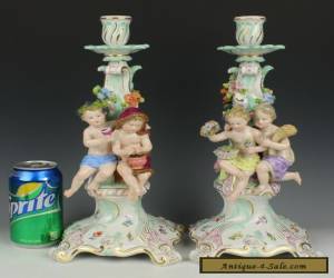 Item Meissen pair of figurines candlesticks "Four Seasons" WorldWide for Sale