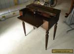 Antique Mahogany Wood Secretary Lady's Writing Desk Flip-Top Table Neoclassical for Sale