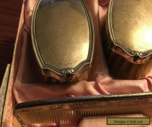 Item Two Sterling Silver Victorian Bushes & Comb set in Original Box for Sale