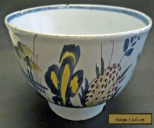 Item RARE ANTIQUE ENGLISH LIVERPOOL? DELFT WARE TIN GLAZE BOWL CIRCA 1760 POLYCHROME  for Sale