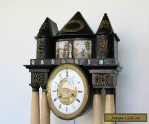 Item Antique Austrian Alabaster Column Clock -Late Biedermeier 1830 for Sale