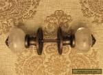 Antique Vintage Look Bubbled Glass Door Knob Set for Sale