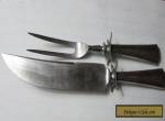 Vintage Sterling Silver Carving Set~ Knife and Fork  for Sale