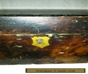 Item Antique letter writing lap travel Desk Box hand painted Victorian for Sale