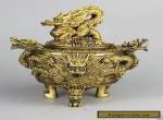 Excellent Chinese Brass Dragon Incense Burner / Censer #1111 for Sale