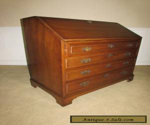 Item ANTIQUE MAHOGANY SLANT FRONT LARGE DESK, SECRETARY, 1940s for Sale