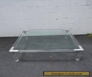 Item Mid-Century Modern Lucite and Glass-Top Coffee Table 7751 for Sale