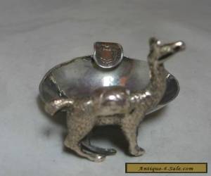 Item Novelty Antique Victorian Silver Llama Cigarette Ashtray Peru 1875 53g for Sale