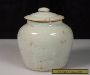 Item Antique Chinese Porcelain Glazed Covered Jar for Sale