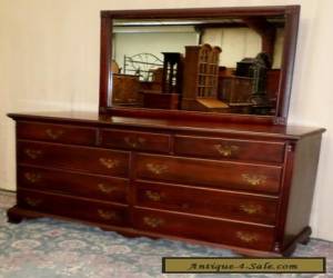 Item HUNGERFORD SOLID MAHOGANY DOUBLE DRESSER 9 Drawer Chest With Mirror VINTAGE for Sale