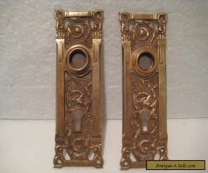 Item Vintage / Antique /Rare/ Brass Door Plates with !! FOX HEAD !! and Door Knobs for Sale