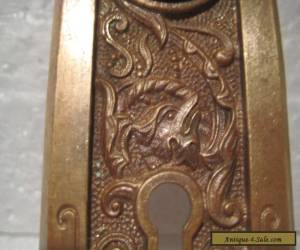 Item Vintage / Antique /Rare/ Brass Door Plates with !! FOX HEAD !! and Door Knobs for Sale