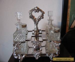 Item Vintage Antique Early 20th Century Silver Plated Cruet for Sale