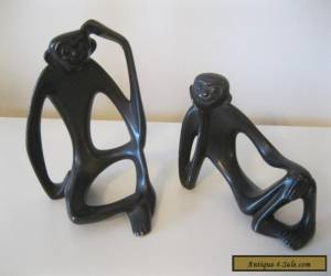 Item 2 WHIMSICAL SILLY MID CENTURY MODERN CERAMIC MONKEY FIGURINES for Sale