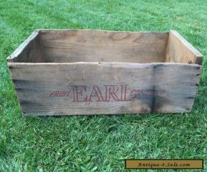 Item Antique Wood Crate Earl Fruit Wooden Farm Box for Sale