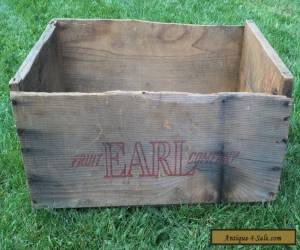 Item Antique Wood Crate Earl Fruit Wooden Farm Box for Sale