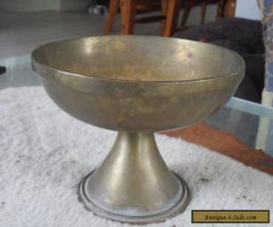 Item Solid Brass Bowl on Pedastal for Sale