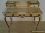  Antique Hammary ~ French Provincial ~ Leather Top ~ 3 Drawer Writing  Desk for Sale