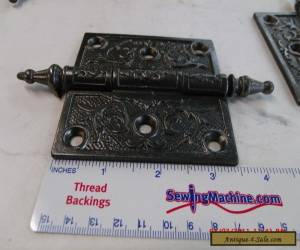 Item PAIR OF 3 1/2'' ANTIQUE EASTLAKE STYLE HINGES MADE BY CLARK CLEANED READY TO GO for Sale