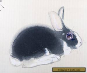 Item Seiho Takeuchi (Japan 1864-1942) Watercolor and Gouache - "The Rabbit" for Sale