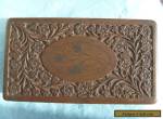 Antique hand carved inlaid wooden box for Sale