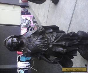 Item  CAST IRON STATUE OF A WOMAN WEARING A CLOAK 26/10/10 CM for Sale