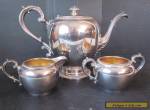 Vtg Reed & Barton EPNS Silverplate Tea Coffee Set Lidded Pot w Sugar Creamer USA for Sale