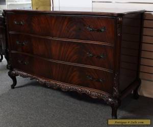 Item Vintage French-Style Flamed Mahogany Carved Dresser for Sale