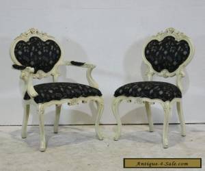 Item Set of 8 Rococo style traditional dining chairs mahogany wood for Sale