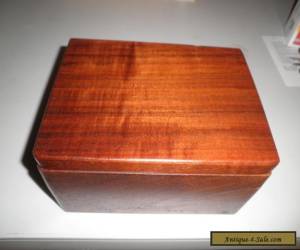 Item Antique Vintage Beautiful Wood Hinged Box Fabric Lined for Sale