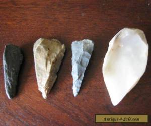 Item ABORIGINAL: FINE OLD NORTH WEST  STONE AND SHELL POINTS  for Sale