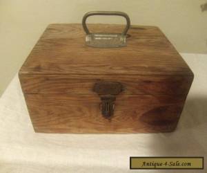 Item Antique Hand Made Primitive Wooden Box Rustic Storage Box  for Sale
