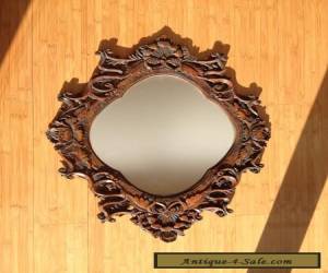 Item Antique Ornal Hanging Wood Wall Mirror for Sale